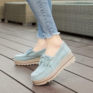 Chaussures Plates <span class=keywords><strong>Femme</strong></span> Printemps <span class=keywords><strong>2022</strong></span>, Baskets Plates à Plateforme en Daim pour <span class=keywords><strong>Femme</strong></span>, Mocassins Décontractés pour <span class=keywords><strong>Femme</strong></span> - Product Image 3