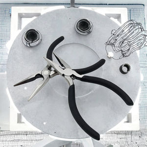 Grosir 5 "Mini jarum panjang hidung baja nirkarat tang elektronik DIY perhiasan membuat kawat pemotong bergerigi pegangan lembut metrik - Product Image 3