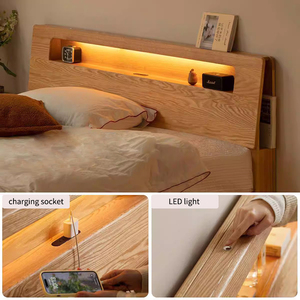 Solid Wood <strong>Bed</strong> <strong>Frame</strong> with <strong>Low</strong> Profile Platform Simplicity and Scandinavian Elegance King Size <strong>Bed</strong> Furniture - Product Image 4