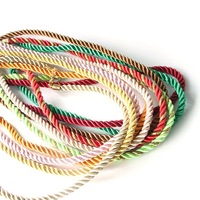 Collier chaîne en corde de chanvre sportif pour femme, 35 couleurs, tressé à trois brins, épais et simple, vente en gros