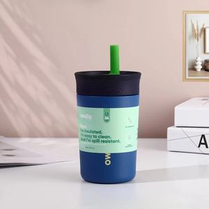 Mug à thé isotherme à double paroi en acier inoxydable de 12 oz |   Bouteille isotherme portable anti-fuite écologique à large ouverture pour la rentrée scolaire - Product Image 3