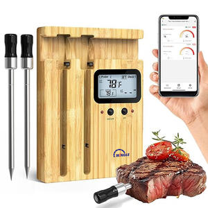 Termómetro Inalámbrico para Carne con Bluetooth, Dos Sondas, Resistente al Agua, con Control por Aplicación Móvil a 150 m de Distancia, Patente Mingle - Product Image 1