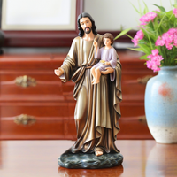 Statue religieuse en résine peinte à la main décor à la maison catholique jésus et saint Joseph Figurine cadeaux de festival