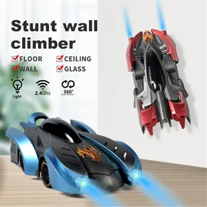Brinquedo-reloj con Control remoto para coche, máquina antigravedad de 2,4G, escalada en pared automática, coche acrobático teledirigido giratorio de 360 grados