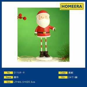 Santa Claus Resin Figurine 4-4.9in Traditional Christmas Decoration Indoor Ornament - Product Image 3