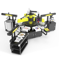 Presse à chaud carrousel industrielle SUBLISTAR à 8 stations, ligne de production de transfert DTF entièrement automatisée pour l'impression en gros de t-shirts