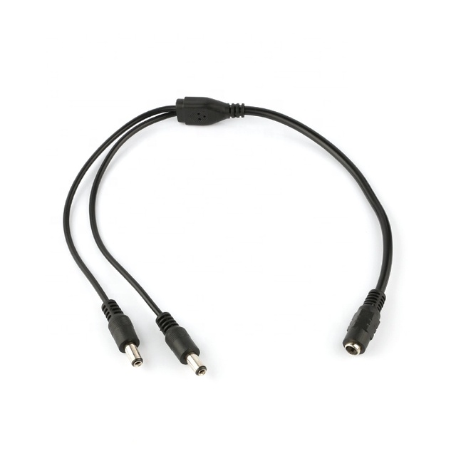 5521 12V DC Power Cable Female to 2 Male Cable 2.1*5.5mm 1 to 2 DC Splitter Power Cable for CCTV