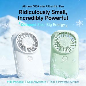 <b>Mini</b> Wearable Handheld <b>Fan</b> with 5 Blades <b>USB</b> Rechargeable Strong Wind for Summer Commute Car & Outdoor Use - Product Image 4
