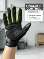 Gants de cyclisme et de motocross résistants aux chocs, protection UV complète, respirants, antidérapants, avec sangle de poignet réglable et fermeture à boucle