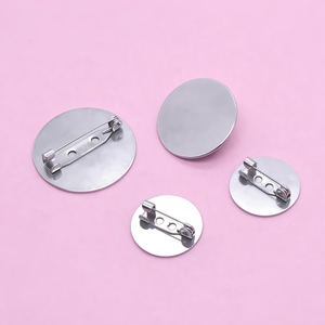 Stainless Steel Badge <b>Holder</b> Pin Backs Round <b>Welded</b> DIY Jewelry Accessories Various Sizes - Product Image 3