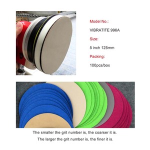 5 pouces 125mm 996A disque de ponçage à crochet et boucle papier abrasif imperméable à l'eau humide et sec pour le meulage et le polissage de surface - Product Image 6