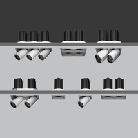 Spot encastré intelligent réglable sans cadre 10 ° /15 ° /24 ° /38 ° /50 °   Downlights LED encastrés à intensité variable pour villas et hôtels