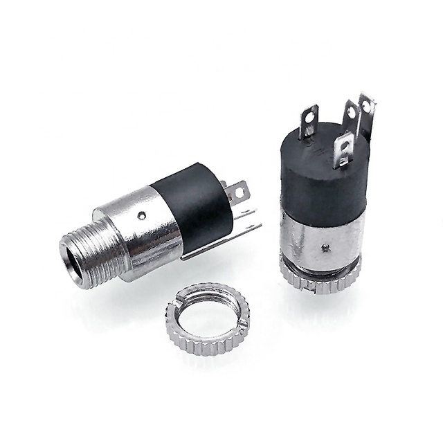 PJ392A 3.5MM Audio Jack Socket 4 Pole Stereo Solder Panel Mount Jack With Nuts PJ-392A /MJ-079