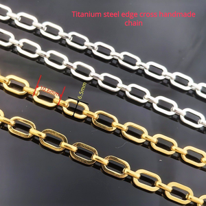 Aceworks SMC70-41 Cadena de Clips Anchos para Manualidades |   Cadena de Eslabones Ovalados de Acero Inoxidable con Baño de Oro PVD de 18K para la Fabricación de Joyería, Collares y Pulseras - Product Image 1