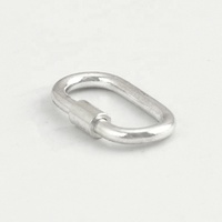 Fermoir Mousqueton Verrouillage Vis Torsion Rectangle en Argent 925 pour Chaîne de Bijoux Fabrication de Bracelets Colliers Fournitures et Composants