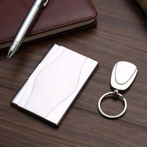 Personalized <b>Gift</b> <b>Set</b>: Engraved Pen, Keychain & Card Holder - Promotional Business <b>Gifts</b> for Corporate Branding - Product Image 3