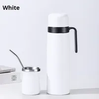 Ensemble bouilloire et tasse Mate avec bec verseur bec d'aigle en acier inoxydable, grande capacité, isolé, portable pour activités de plein air, sport et randonnée