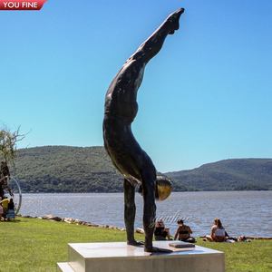 YOUFINEカスタムメイドメタル人間図ブロンズダイビングスポーツマン像屋外公共公園スペース装飾 - Product Image 4