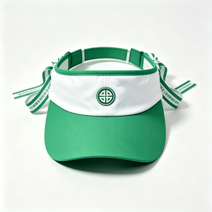 Unisex Fashion Color Block Sun Visor Hat Back <b>Ribbon</b> Bow UV Protection <b>Wide</b> Brim Ponytail Empty Top Cap Summer Sports Travel - Product Image 2