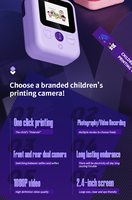Appareil photo instantané SourcingArk CMOS, impression photo, jeux MP3, filtres visage, multifonctions, cadeau idéal pour enfants A7
