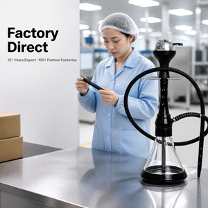 <span class=keywords><strong>Narghilè</strong></span> di Lusso Portatile in Lega di Alluminio Laccato con Logo Personalizzato, Set Shisha a Un Tubo con Braciere in Vetro e Tubo - Ingrosso Completo - Product Image 5