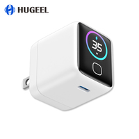 Chargeur mural USB portable 35W GaN Type C avec écran TFT intelligent pour téléphone et ordinateur portable – Adaptateur de voyage rapide en gros