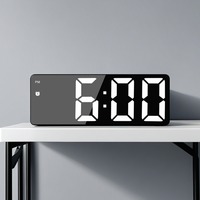 ISapromo Gifts Reloj electrónico LED simple y multifuncional Reloj despertador Reloj electrónico de lujo digital de escritorio dedicado