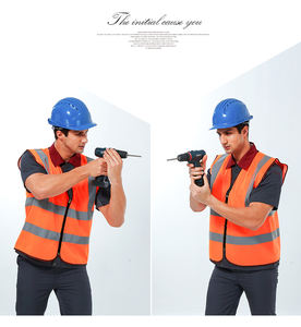 Gilet de sécurité réfléchissant haute visibilité certifié ANSI Classe 1 EN 20471 avec logo et couleur personnalisés, tailles S-4XL, sécurité renforcée - Product Image 4