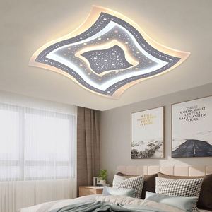 Moderno tres colores LED diseño elegante 2,4G regulable Control remoto acrílico pantalla lámpara de techo dormitorio 170W luces de techo Led - Product Image 5