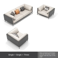 Modernes Licht Luxus Büro Empfangs bereich Set Modular Schnitts ofa Couch tisch Kombination Schwamm Edelstahl Beine