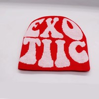 Logo personnalisé, design gratuit, bonnet en jacquard rose mignon, style féminin tendance