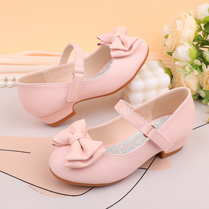 Zapatos de Tacón Tipo Mary Jane Color Rosa Dulce para Niñas, con Lazo, para Bodas, Fiestas, Actuaciones de Danza, Cumpleaños, Zapatos de Princesa con Estilo Escolar - Product Image 1