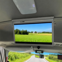 Moniteur LCD rabattable OSK QZ-2151 12V/24V 21.5 pouces avec télécommande entrée AV/HD-MI pour affichage de toit de bus