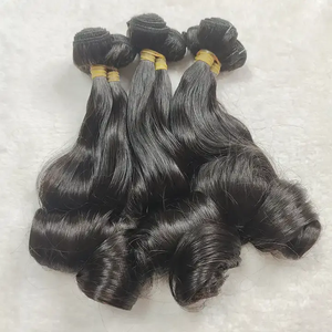 Nouveaux lots de cheveux humains Remy à boucles Fumi naturelles, <span class=keywords><strong>double</strong></span> trame, vente en gros populaire, 100% cuticules alignées, extensions de cheveux humains - Product Image 5