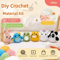 Kit de démarrage complet pour le crochet Amigurumi avec fil, crochet et tutoriels – Ensemble de loisirs créatifs animaux mignons pour la vente au détail, cadeaux et vente en gros