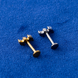 5A Zircon Stones chủ đề nội bộ Titan G23 lope ear piercing đồ trang sức giải phóng mặt bằng bán và Giảm giá trên hàng tồn kho - Product Image 5