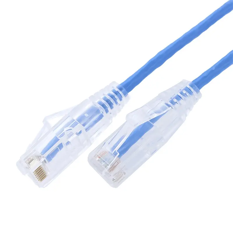 Cable RJ45 Siemon 3 M Cat6, módulo cat6a 28awg, cable de parche de 3 metros, máquina de fabricación RJ45, cable LAN Ethernet, azul Delgado