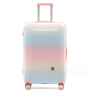 Ice Cream Gradient Luggage <b>Suitcase</b> 20 28 Inch Women Travel Carry On With <b>Lock</b> 4 Wheels Solid Color Zipper Closure - Product Image 5