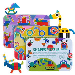 Forme di Apprendimento in età prescolare Di <span class=keywords><strong>Puzzle</strong></span> Giocattoli Educativi Montessori Di Legno Blocchi Del Modello di <span class=keywords><strong>Puzzle</strong></span> Di <span class=keywords><strong>Puzzle</strong></span> - Product Image 1