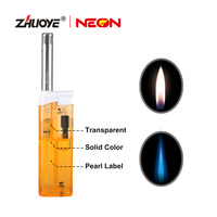 Briquet électronique en plastique MK Zhuoye pour cuisine, rechargeable, réglable, coupe-vent, flamme jet, mini briquet de barbecue avec sécurité enfant