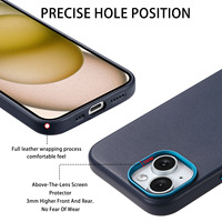 Pour iPhone 13 14 15 16 17 18 Pro Max N52 Coque de téléphone en cuir PU magnétique puissant avec protection arrière