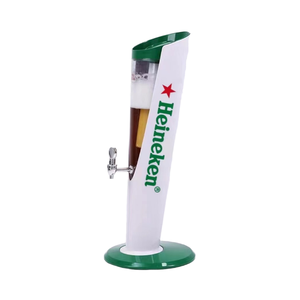 Torre Dispensadora de Cerveza Portátil para Exteriores con Tubo de Enfriamiento de Hielo y Luz LED, Dispensador de Bebidas Frescas con Cerradura - Product Image 3
