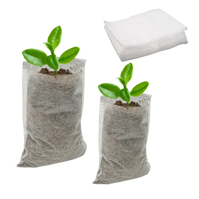 non woven fabric biodegradable plant grow nursery bags non-woven seedling bag plant label nursery pla