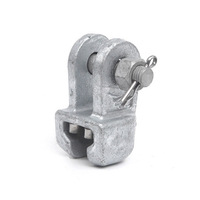 Colliers de suspension à tête plate double en fer galvanisé à chaud de type W et de type U pour matériel de ligne électrique