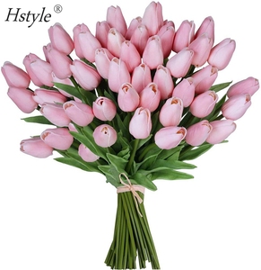 ดอกทิวลิปสีชมพูประดิษฐ์ 20 ชิ้น ก้านดอกทิวลิปปลอม PU สัมผัสเหมือนจริง สำหรับตกแต่งพวงหรีดเทศกาลอีสเตอร์ ฤดูใบไม้ผลิ และจัดดอกไม้ FZH319 - Product Image 1