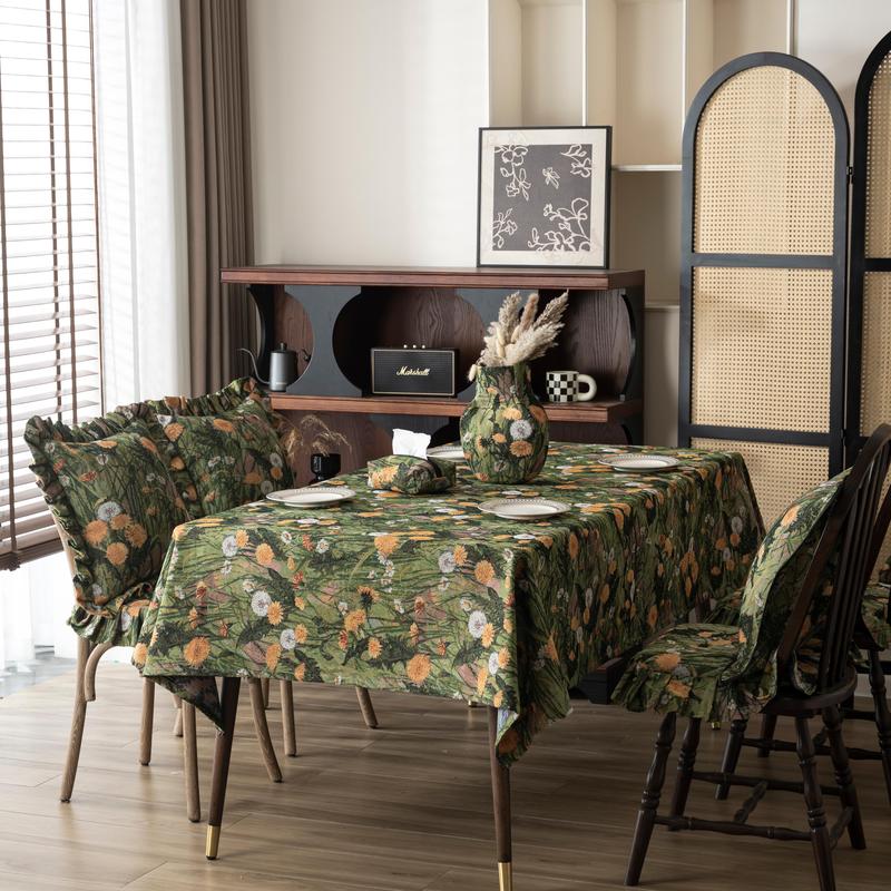 Modern Jacquard Cotton Tablecloth Farmhouse Style