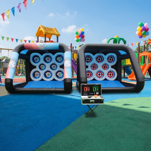 Système de jeu interactif gonflable populaire pour l'extérieur, jeu de tir sportif avec éclairage IPS, arène sportive gonflable - Product Image 1