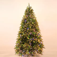 Sapin de Noël artificiel en PVC avec lumières LED, écologique, décoration extérieure, cadeau, Navidad, produits de Noël uniques