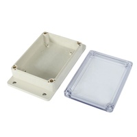 Contenitore per apparecchiature elettroniche in ABS OEM, scatola di giunzione in plastica personalizzata con alette di montaggio e coperchio trasparente