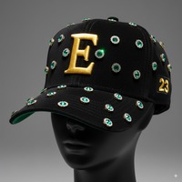 Lettre 3D personnalisée brodée chapeau clous casquettes hommes rue mode Hip Hop casquette de Baseball verre cristal casquette de Baseball pour hommes